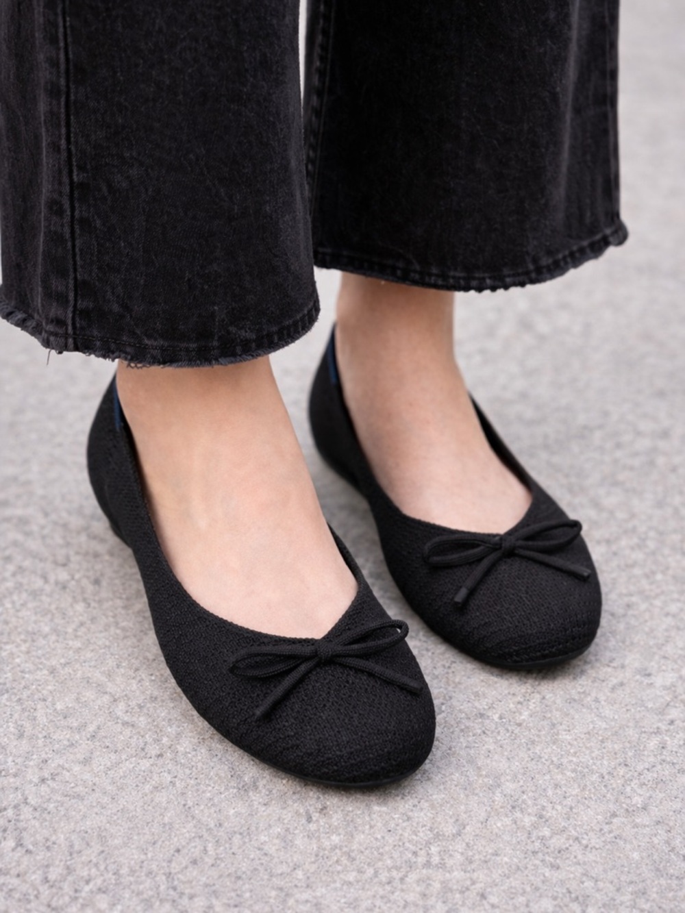 Rothy’s Blackout The Bow Ballet Flats - Women Size 7.5